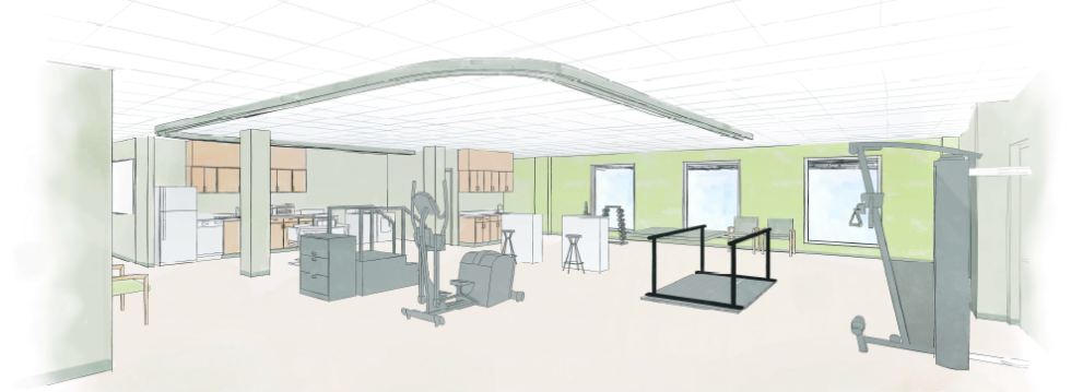 Gym Renovation and Expansion rendering